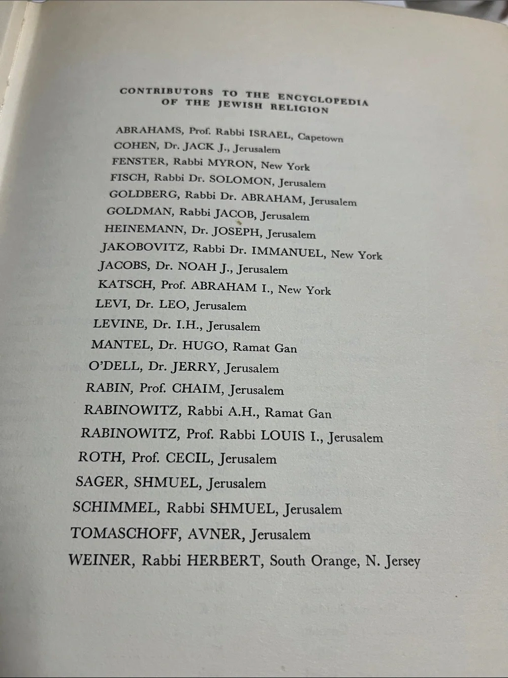 The encyclopedia of the Jewish religion 1966 first edition Werblowsky.